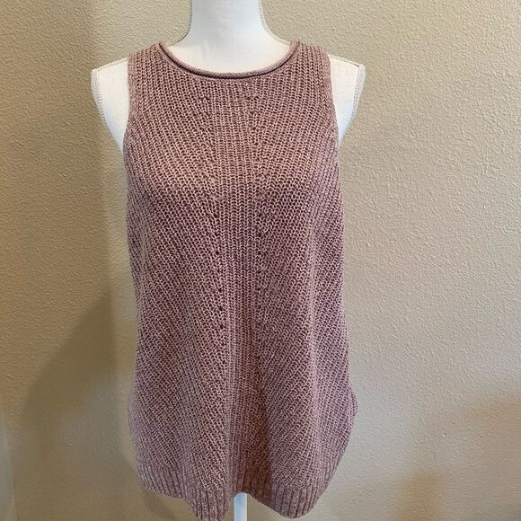 Maurices Sleeveless Knit Sweater in Pink Size L - Picture 1 of 4